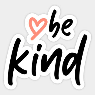 Be Kind Love Heart (Black) Sticker